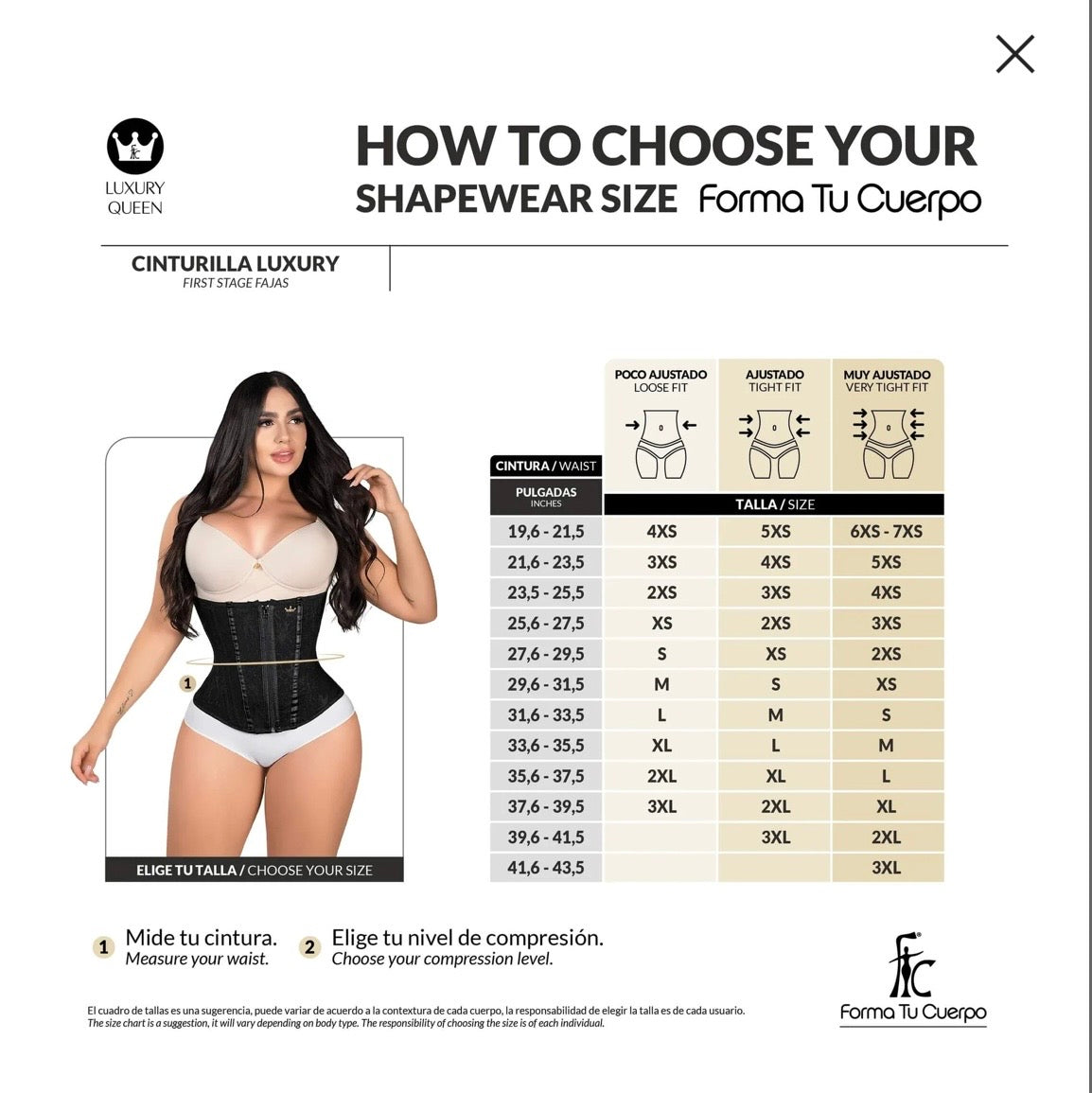 CORSET LUXURY NEGRO ( Ref. Lux-061)